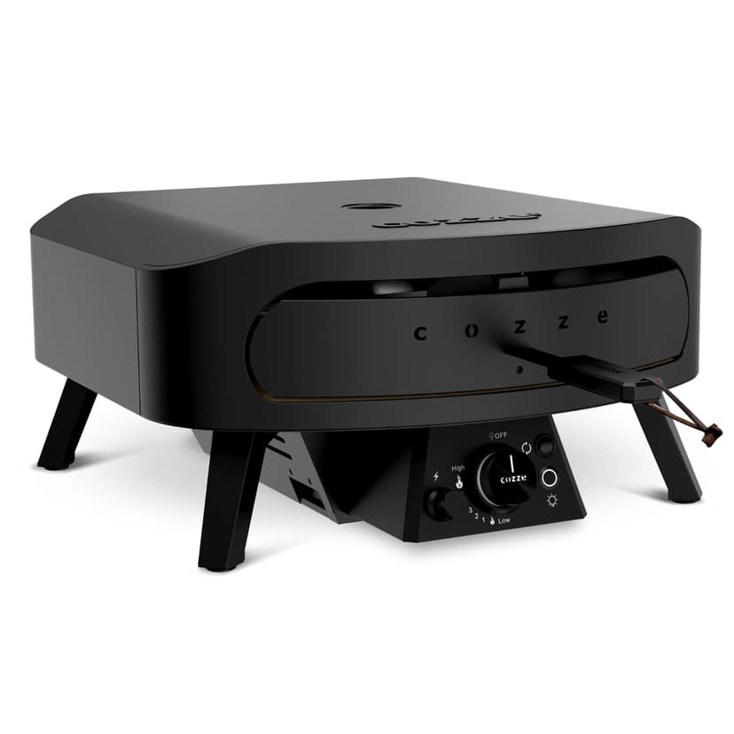 Cozze® 17" Rotate Gas Pizza Oven Black Edition - Rotating Cordierite Stone Ø43cm, 8kW, Door Included, 30mbar - 3