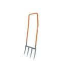 Terradix Garden fork 4x250 Doubleshaft - heavy duty Broadfork - Working Width 40 cm - Prong Length 25 cm - 1