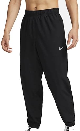 NIKE FB7497-010 M NK DF Form Pant TPR Pants Men's Black/Black/Slicctive Silv Size M
