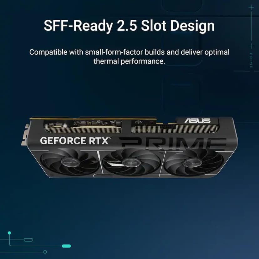 ASUS Prime GeForce RTX 5080 OC Edition Triple Fan Graphics Card, 16GB GDDR7, 1827 AI Tops, 5th Gen Tensor Cores, DLSS 4, PCIe 5.0, DP 2.1b x3, HDMI 2.1b, with GPU Holder - 5
