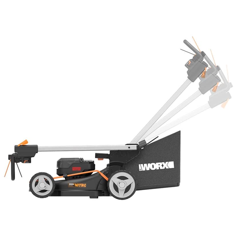 WORX Nitro 40V (2x20V) Lawn Mower | PowerShare | WG749E | Includes 2 4Ah Batteries and Dual Charger | 46 cm with traction | Mulching | 7 Height Positions - 3