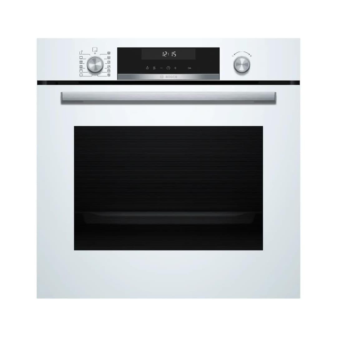 Bosch - 6 Series 6 Multifunction Pyrolytic Oven, 60 cm wide, Air Fry, Home Connect, White, HBG578EW7