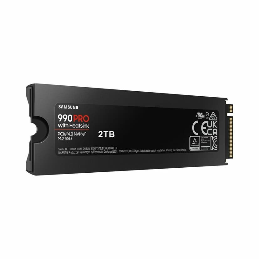 SAMSUNG - 990 PRO - SSD interno - 2 TB - Con dissipatore di calore - PCIe 4.0 - NVMe 2.0 - M2 2280 - Fino a 7450 MB/s (MZ-V9P2T0GW) - 6