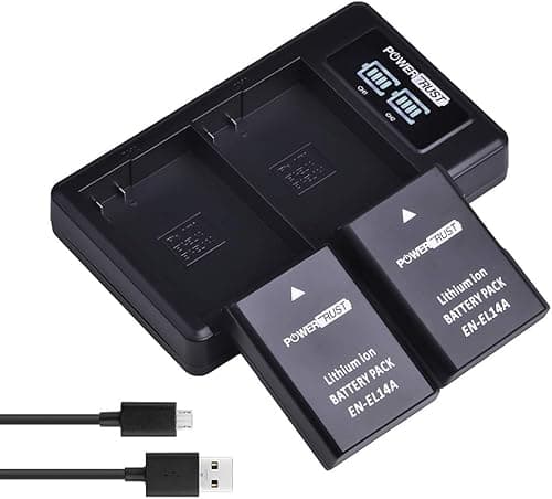PowerTrust 2 Batteries EN-EL14 EN-EL14A 1500 mAh et Doubl…