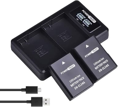 PowerTrust 2 Batteries EN-EL14 EN-EL14A 1500 mAh et Doubl…
