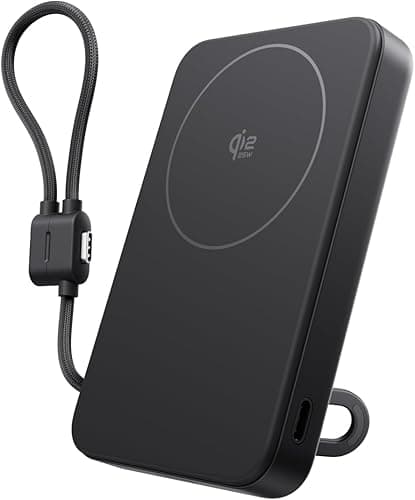 EcoFlow Rapid Mag Qi2.2 Magnetic Powerbank 10000mAh 25W with USB C Cable 36W, Qi2.2 Certified External Battery Magnetic Wireless Power Bank Fast Charger for iPhone 17/16/15 Pro Max Black