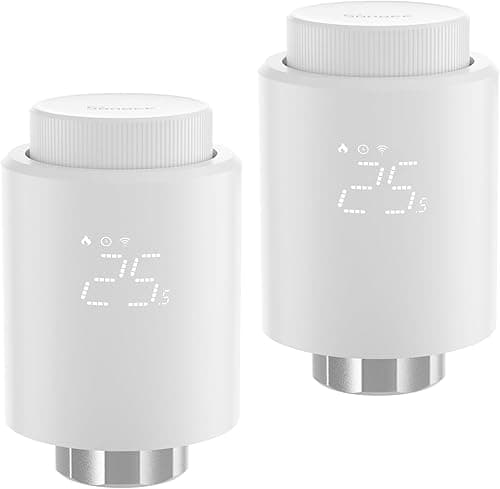 2 Pack SONOFF Zigbee Thermostatic Radiator Valve, TRVZB, Add-On Smart Radiator Valve For Smart Home Control, Easy Installation, Save Heating Costs, Works With Alexa, Google Home