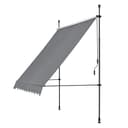 Clamp awning 150 x 120 x 200-300cm Awning Balcony awning Sun protection without drilling Medium grey - 3