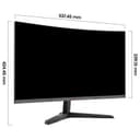 KOORUI 24'' Ecran PC Gamer Incurvé, 180Hz 1ms FHD PC Moniteur Gaming 1500R, Adaptive Sync VESA 100x100mm, Inclinaison réglable, HDMI2.0/DP1.2 - 2