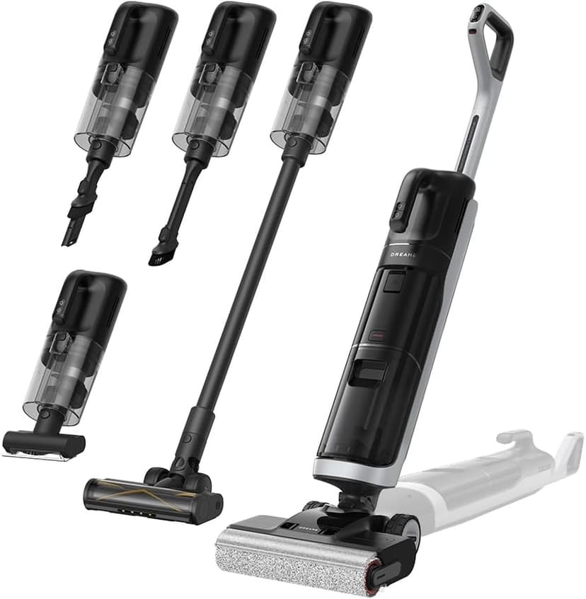 DREAME H14 Dual 5-in-1 Wet & Dry Vacuum Cleaner, Smart Dosing Cleaner, Flat Design, Brush Wash at 60°C, 5 Min Drying at 60°C, GlideWheel, 18 kPa Suction Power, Detangling Scraper - 1
