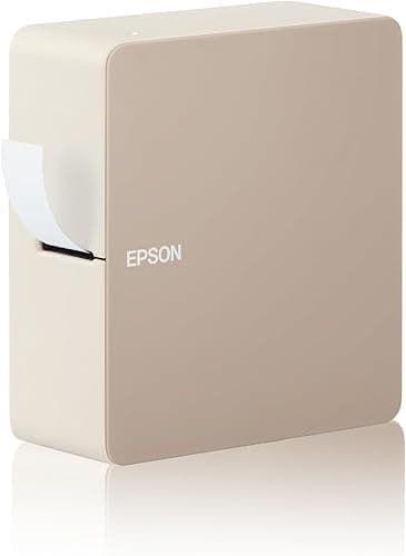EPSON LabelWorks LW-C610 | Imprimante d'étiquettes portable - Bluetooth, application iOS et Android, alimentation batterie ou secteur, impression jusqu'à 24 mm, 50 rubans, massicot économique