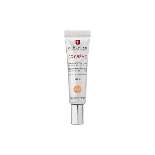 Erborian - CC Cream with Centella Asiatica- Color Correcting Cream with Healthy Glow Effect - Natural and Luminous Finish - Long-Lasting Hydration - Korean Cosmetic Care - Doré 15 ml