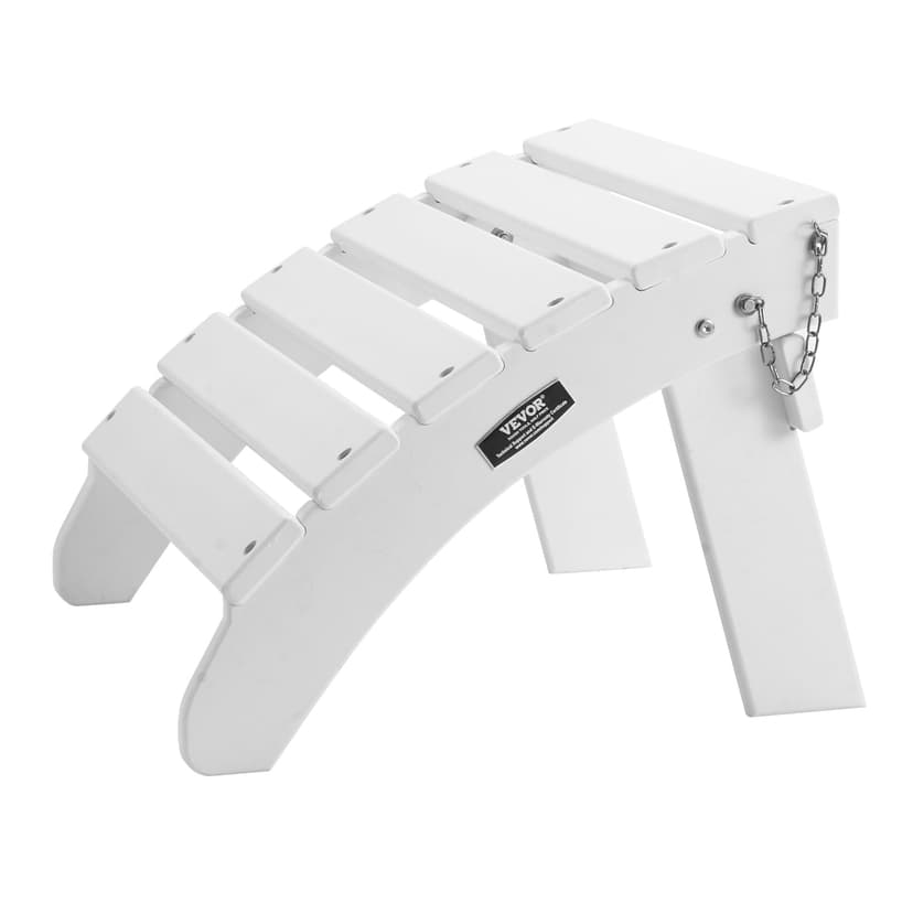 VEVOR Repose-pieds Pliable Adirondack, 450x500x350 mm, en PEHD, Résistant aux Intempéries pour Chaise Adirondack, Montage Facile, pour Extérieur, Patio, Porche, Piscine, Pelouse, Arrière-cour, Blanc - 9