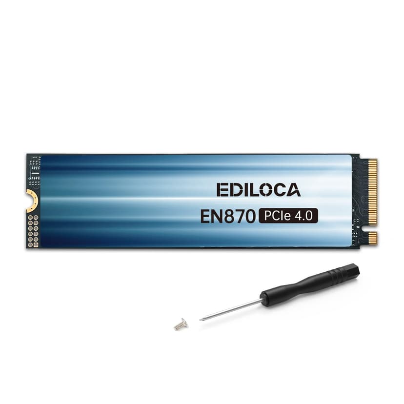 Ediloca EN870 SSD 4 to PCIe Gen4, NVMe M.2 2280, jusqu'à 7450 Mo/s, Disque SSD Interne, Cache SLC Dynamique, Compatible avec PS5 et PC - 1