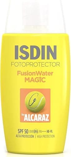 ISDIN Fotoprotector Fusion Water MAGIC by Alcaraz Facial Sunscreen with Ultralight Texture and Watery External Phase with Refreshing Effect, 50 ml