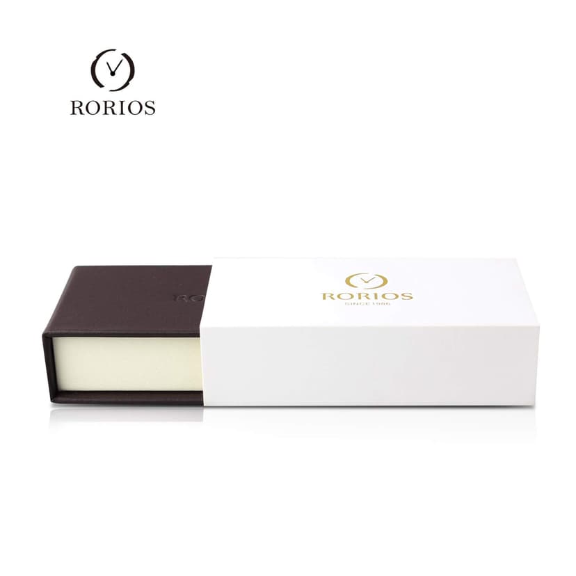 RORIOS Minimalist Wristwatch for Men Analogue Quartz Wrist Watch Date Calendar Luminous Watch Casual Stainless Steel Watch with Leather Strap - 7