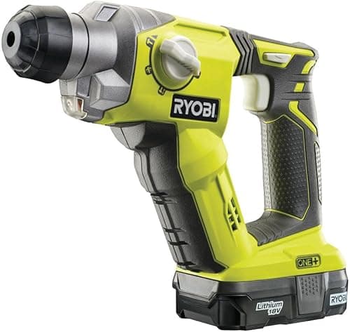 RYOBI - Perforateur SDS+ Sans Fil 18V ONE+ R18SDS-0 – 4 Modes, Mandrin SDS+, Perçage Béton, Brique, Mode Burineur – Batterie Non Incluse