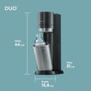 sodastream Duo – Machine à eau pétillante, 1 bouteille 1L sans BPA et 1 bouteille en verre 1L incluses, noire - 7