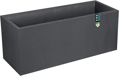 EDA Plastics Planter VOLCANIA "stone decor" anthracite gr…