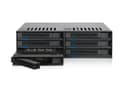 ICY DOCK ExpressCage MB326SP-1B Lot de 6 racks amovibles pour disque dur SATA/SAS 2,5" avec plateaux sans vis dans une baie 5,25" - 3