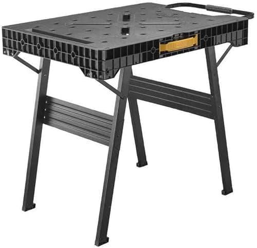 STANLEY FATMAX Express Folding Workbench - Portable Work Surface With 450kg Large Load Capacity, Clamp Compatible, FMST1-75672, Black
