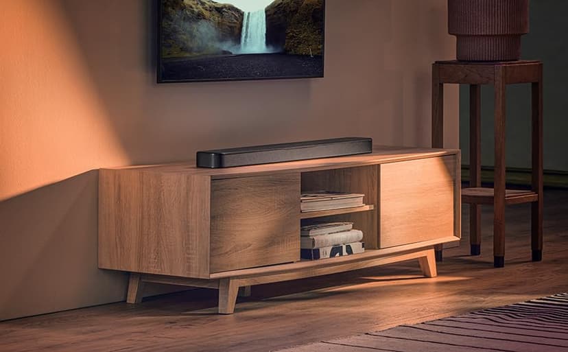 JBL Bar 300 MK2, Barre de Son Bluetooth Tout-en-Un 5.0 canaux pour TV avec Son Surround Dolby Atmos, HDMI eARC, Wi-FI, vidéo 4K, PureVoice 2.0 et MultiBeam 3.0, Noir - 5