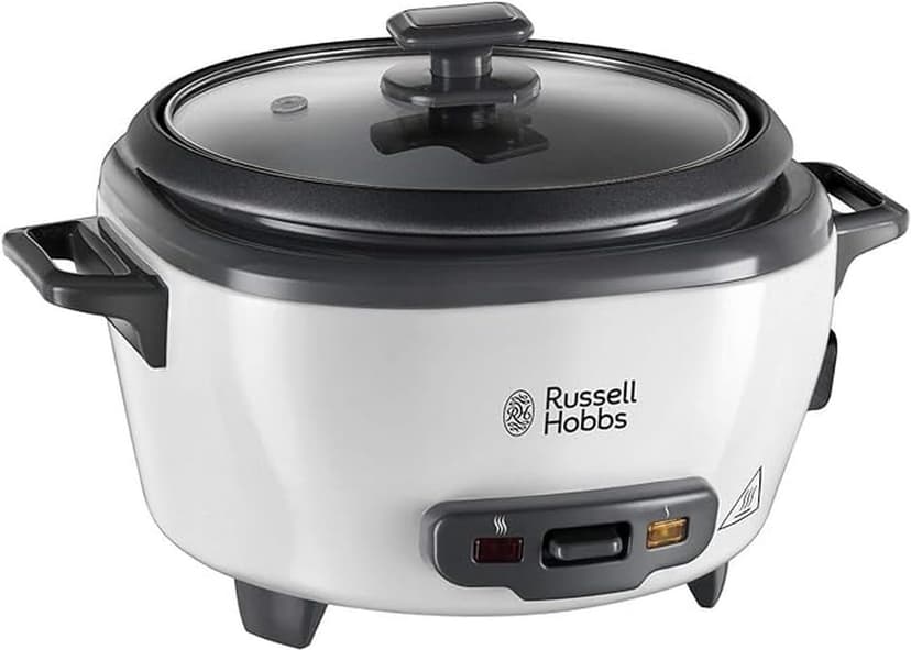 Russell Hobbs Medium Rice Cooker, Stainless Steel/White, Non-stick coating, dishwasher safe, 300 Watt) 27030-56, 6 servings at a time (up to 200 grams per serving) - 2