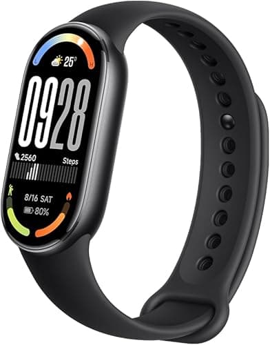 XIAOMI Smart Band 10 Fitness Tracker, 44mm AMOLED Display, 21Day Battery Life, 150 Sports Modes,Sleep Monitoring, 5ATM Waterproof, Compatible With Android and IOS – Midnight Black