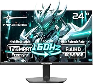 Minifire Gaming Monitor 24 inch, 160 Hz, 1ms, AdaptiveSyn…