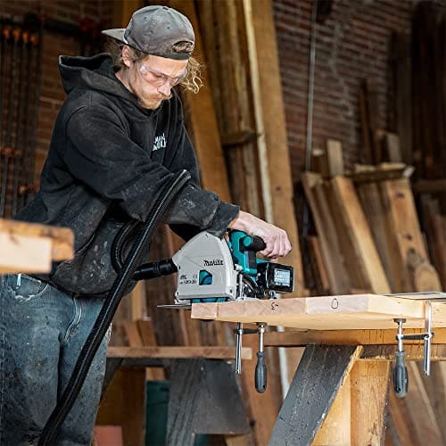 Makita DSP600ZJ (36V) Twin 18V Li-Ion LXT Brushless 165mm Plunge Cut Saw Supplied In A Makpac Case - Batteries And Charger Not Included - 13