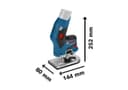 Bosch Professional 12V System GKF 12V-8 cordless palm router (incl. 2 x 3.0Ah batteries + quick charger, 8 mm collet, open-ended spanner, in L-BOXX 136) - 2