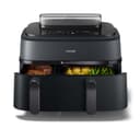 Philips Airfryer Series 5000 - Air Fryer with Double Basket and Steam Cooking, 9L, RapidAir, 19 Cooking Modes, Up to 90% Less Fat, AirSteam, Steam Cleaning, HomeID (NA550/00) - 1
