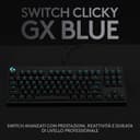 Logitech G PRO Tastiera gaming meccanica, ultraportatile senza tastierino numerico, cavo micro-USB rimovibile, tasti con retroilluminazione RGB LIGHTSYNC da 16,8M di colori, US Intl, PC/Mac - Nero - 4