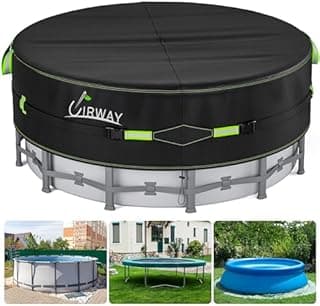 UIRWAY 549 cm Couverture de Piscine Ronde avec Bandes réf…