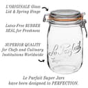 Le Parfait Super deluxe mason jar, French glass, 750 ml, 6 pieces - 6