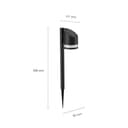 Philips Lighting Vynce Outdoor Solar wall Light, Round, 1.5W, 2700K, Black, IP44 Weatherproof - 3