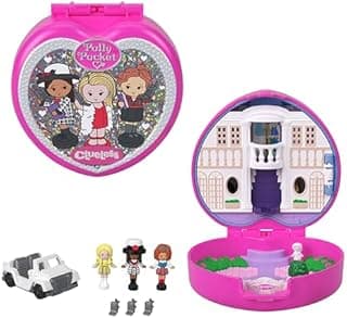 Polly Pocket Coffret Clueless collector avec mini-figurines, 5 accessoires thématiques, dont voiture, Cher, Dionne et Tai, JCC21 - 1