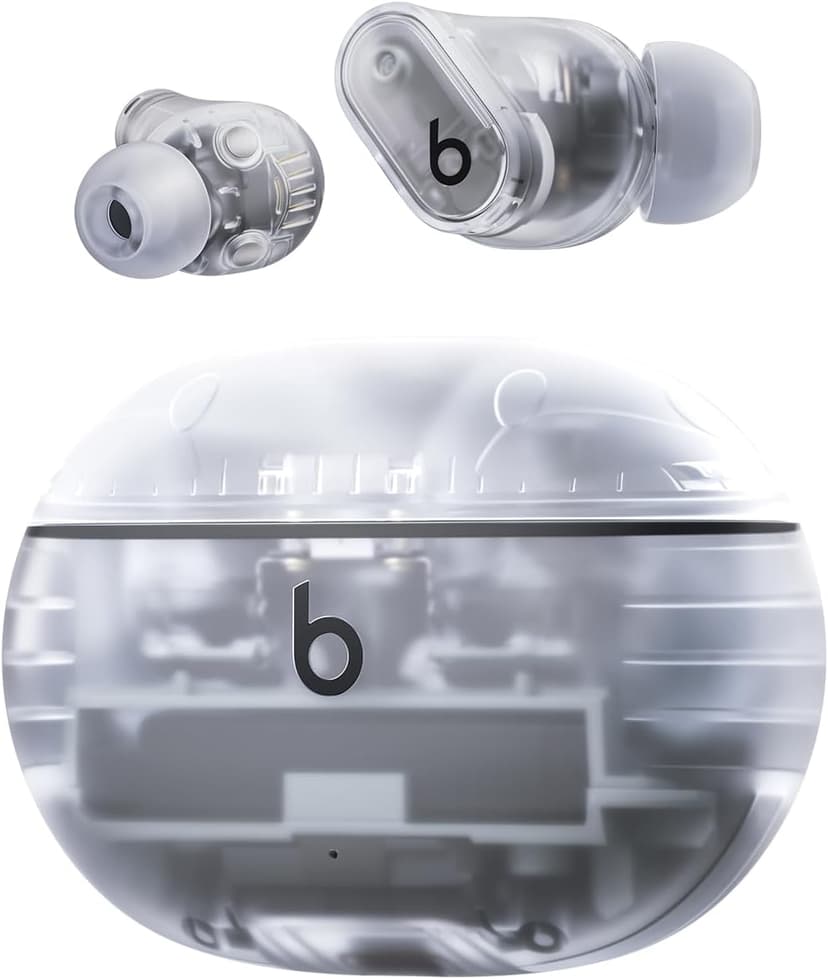 Beats Studio Buds + | True Wireless Noise Cancelling Earbuds, Enhanced Apple & Android Compatibility, Built-in Microphone, Sweat-Resistant Bluetooth Headphones, Spatial Audio – Transparent - 1