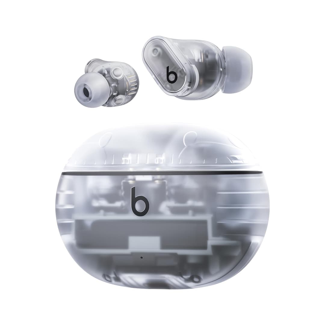 Beats Studio Buds + | Écouteurs Totalement sans Fil avec réduction du Bruit, Compatibilité améliorée avec Apple et Android, Micro intégré, Écouteurs Bluetooth Audio Spatial – Transparent