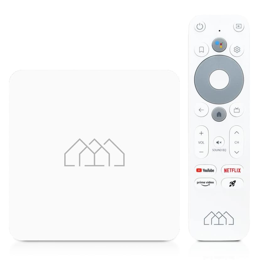 AB-COM Homatics Box R Lite 4K Smart TV Media Player Media-Streaming-Client Android TV 11 Flash eMMC 16GB Bluetooth 5 100 Mbps Fast Ethernet LAN Port Chromecast 4K Ultra HD AV1 - 1