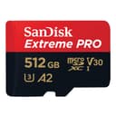 SanDisk 512GB Extreme PRO microSDXC card + RescuePro Deluxe, up to 200 MB/s, with A2 App Performance, for smartphones, action cameras or drones UHS-I Class 10 U3 V30, Black - 1