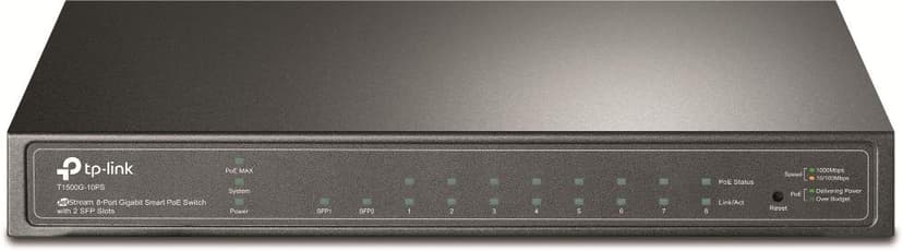 TP-LINK TL-SG2210P 8-Port Gigabit Smart PoE Switch with 2 SFP Slots - Switch - managed - 8 x 10/100/ - 1