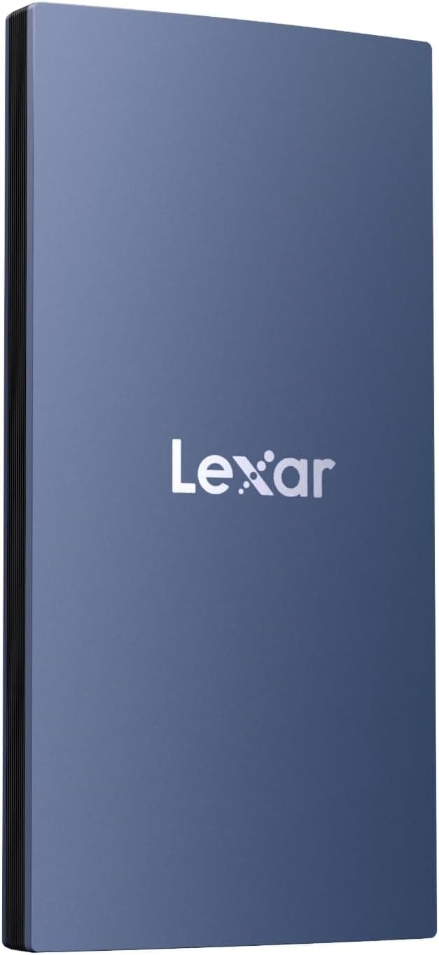 Lexar ES3 External SSD 1TB, USB3.2 Gen2 Portable SSD, PSSD up to 1050MB/s Read, 1,000MB/s Write, External Solid State Drive Compatible with iPhone15 Series/Mac/PS5/XBOX/Laptop/PC (Blue) - 1