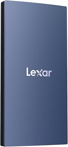 Lexar ES3 External SSD 1TB, USB3.2 Gen2 Portable SSD, PSSD up to 1050MB/s Read, 1,000MB/s Write, External Solid State Drive Compatible with iPhone15 Series/Mac/PS5/XBOX/Laptop/PC (Blue)