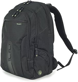 Targus EcoSpruce Sac à Dos Ordinateur 27 L, Sac pour Ordinateur jusqu'à 15,6'', Sacoche Ordinateur fabriqué en Bouteilles en Plastique recyclées - Noir, TBB013EU - 1