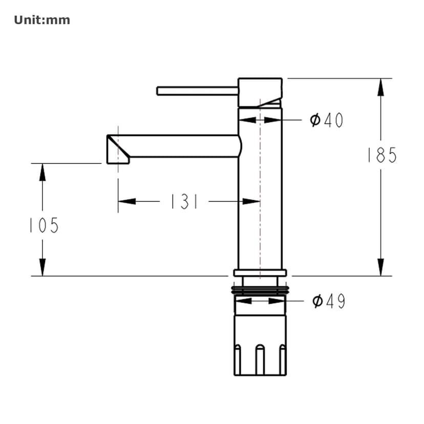 ONECE Tap Black Bathroom Faucet, Single Lever Mixer Tap with Removable Bubbler, Black Finish, Stainless Steel, Contemporary Style - 4