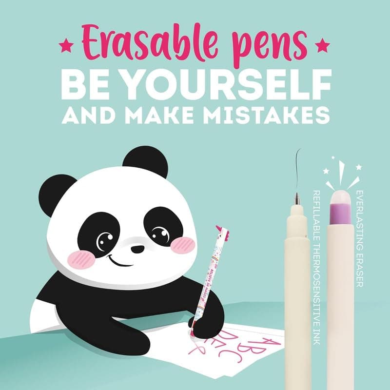 LEGAMI - Set of 16 Erasable Gel Pens with Thermosensitive Erase Ink, Range of ink colours & barrel designs, 0.7mm Tip, Animal Designs - 5