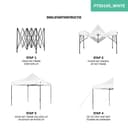 VONROC Easy-Up Gazebo 3 x 3 m – Waterproof Garden Tent, UV Protection 50+, Steel Frame, Bag with Wheels – Modular and Expandable - 6