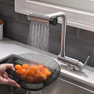 Front Window Kitchen Tap,4 Spray Modes,304 Stainless Stee…