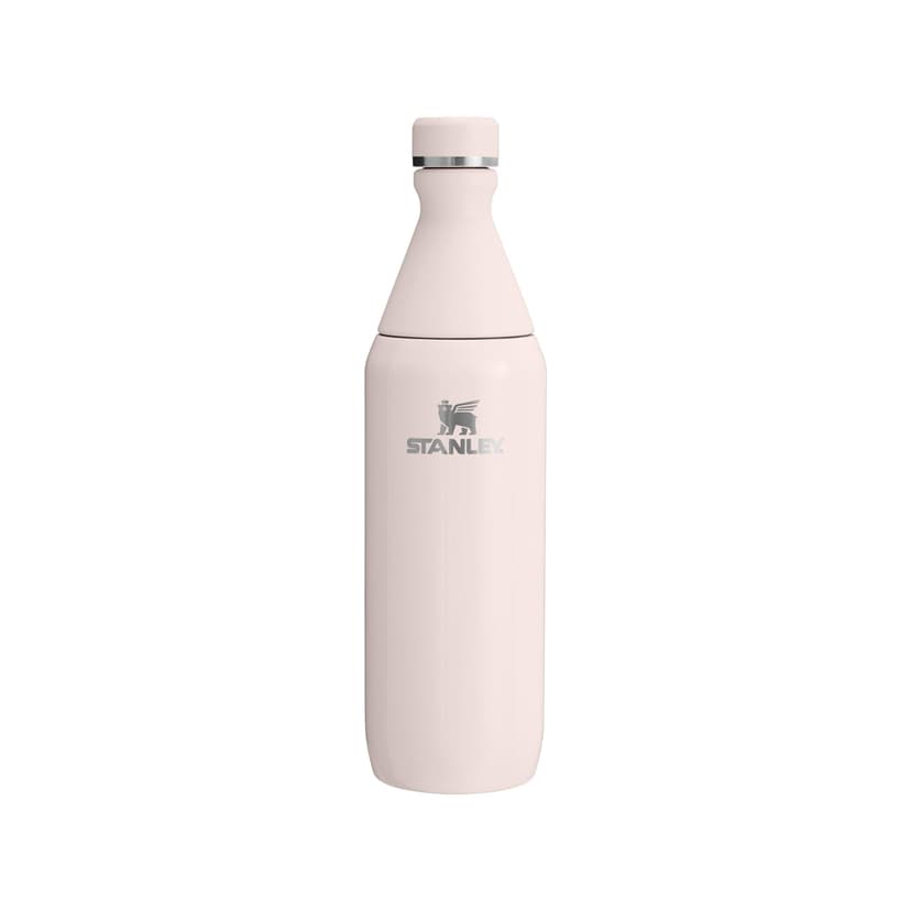 Stanley 1913 All Day Slim Gourde Isotherme 0.6L - Froid Pendant 6 Heures - Glacé Pendant 11 Heures - Acier Inoxydable Recyclé Sans BPA - Étanche - Bouteille D'Eau Compacte - Rose Quartz - 1